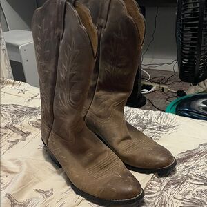 Ariat Brown Leather Combat Boots